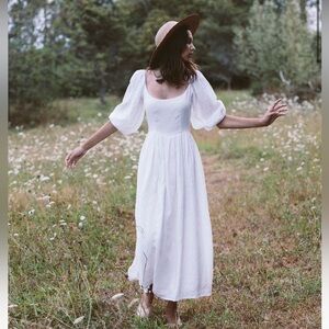 Kara Thoms Bellflower maxi dress honey yellow size small